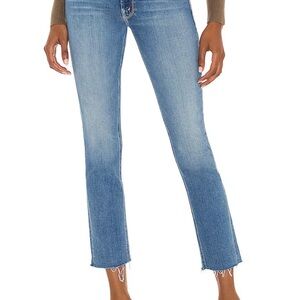 MOTHER The Dazzler Ankle Fray Jeans “Riding the Cliffside”